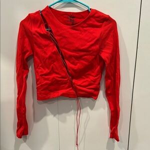 Sexy Garage Red Long Sleeve Top